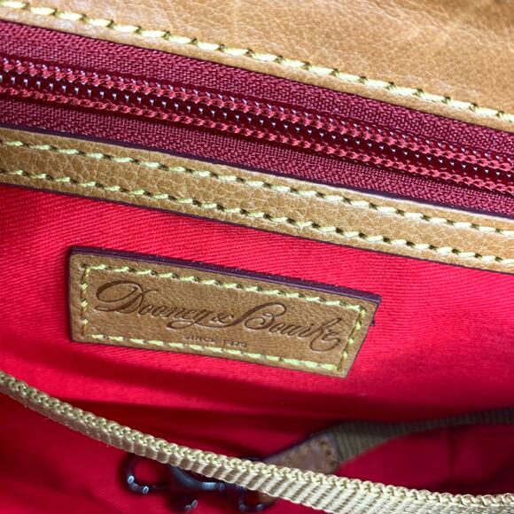 Dooney & Bourke Saddle Crossbody Bag Florentine Leather Brown Natural Purse - Picture 16 of 16